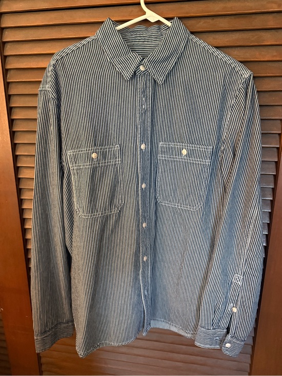 Cotton On Other - Cotton On Navy and White Pinstripe Button-Down Shirt